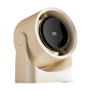 Cooling System Fan with Real Time Digital Display Space Efficient Mounting Quiet Motor Low Noise Office Desk Fan