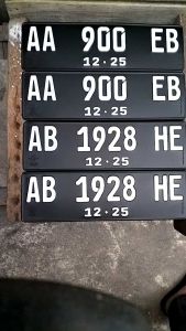 Desain Plat Nomor Mobil Font Terbaru Berlogo Korlantas 2pcs