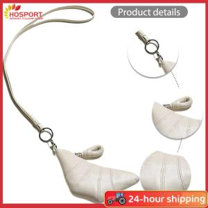 【HOSPORT】ผู้หญิงมินิครัวซองต์กระเป๋าขนาดเล็กกระเป๋าสีทึบแฟชั่นลิปสติกกระเป๋าหนัง PU ถุงเก็บขนาดเล็กสำหรับวันหยุดปาร์ตี้