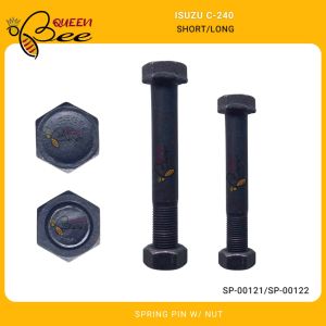 QUEENBEE Spring Pin with Nut FOR Isuzu C-240 16x120mm SHORT SP-00121