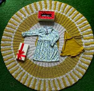 gamis bayi newborn - 18 bln / gamis bunga shakira/ gamis bayi perempuan free jilbab