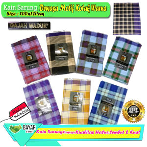 Sarung Pria Dewasa untuk sholat Kain Sarung Gajah Waduk Kotak-Kain Sarung Tenun Premium-Vegasus(COD)