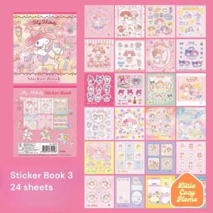 Kawaii Sticker Book / Buku Stiker Lucu / Stiker Anak Sanrio Karakter Manis Cute Penghias Momo Cartoon Deco Stickers / Koleksi Kertas Motif ala Korea Lucu Unik Murah Dekorasi Alat Tulis Kado Anak Perempuan