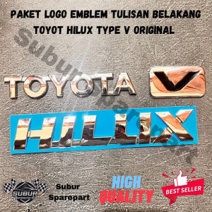 Paket Emblem Bagasi Belakang Toyota Hilux Type V Original