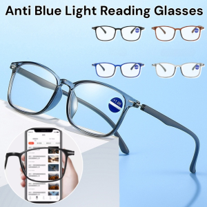 Titanium Alloy Blue Light Blocking Reading Glasses Ultralight Anti Radiation for Men Women Retro Square Frame