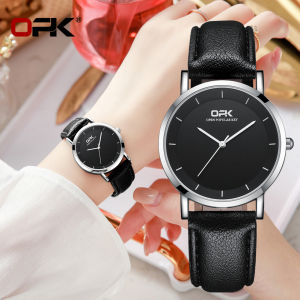 OPK Waterproof Watch for Women Original 2021 New Fashion Simple Leather Quartz Watch for Girls