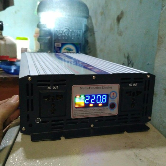 POWER INVERTER PURE SINE WAVE 6000W 12V 24V DC TO 220V AC CONVERTER ...