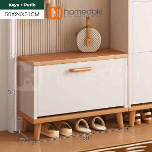 Homedoki Lemari Sepatu Kayu / Rak Sepatu / Shoes Kabinet Multifungsi / Lemari Kabinet Kayu Minimalis