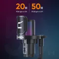 COMICA EJoy Uni Pro Wireless USB Microphone with USB C Receiver,RGB Condenser Microphone for PC/Computer/Mac/iPhones/Android Phones. 