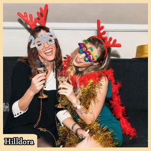 [Hilldora] แว่นตาหมายเลข2026แว่นกันแดดติดเพชรเม็ดเล็กๆสำหรับตกแต่งงานปาร์ตี้คริสต์มาสแว่นตาตลก