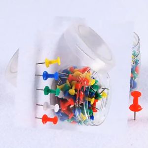 Set 100 (1 hộp) đinh ghim cài giấy trang trí Ghim cài bảng bần giấy tờ đinh treo tường-ESTLA