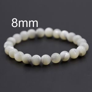 Natural White Tridacna Shell Bracelet Seashell Round Fashion Jewelry Accessories Men Women