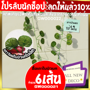 หญ้าเทียม เถาวัลย์ปลอม ไม้เลื้อย ใบไม้ประดิษฐ์ 1เส้นยาว 220cm ใบองุ่น พลูด่าง ใบเมเปิ้ล ใบแตงโม ประดิษฐ์ ตกแต่งบ้าน ตกแต่งสวน