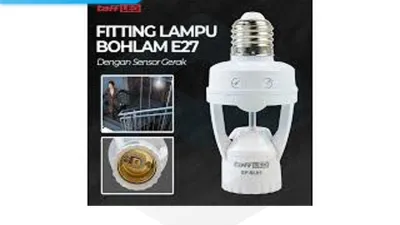 FITTING LAMPU SENSOR GERAK OTOMATIS LAMPU BOHLAM 2000 LUX 240V 60W E27
