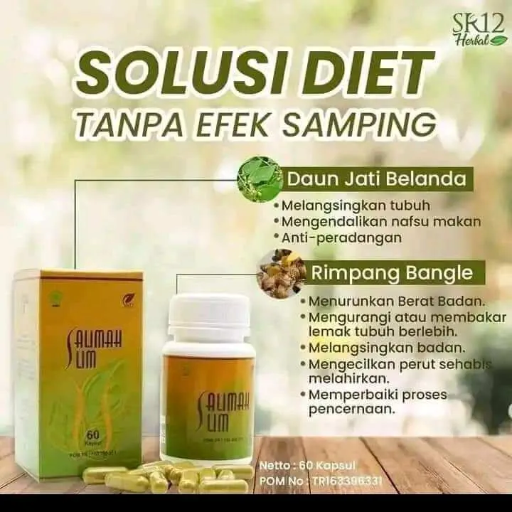 SALIMAH SLIM SR12 SOLUSI DIET ALAMI TANFA EFEK SAMPING PRODUK AMAN