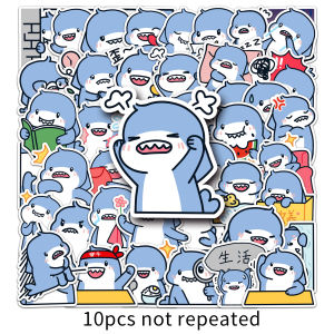 50PCS Fat Shark Animal Stickers Stationery Car Laptop Luggage Notebook Graffiti Cartoon Cute Decal Stickers