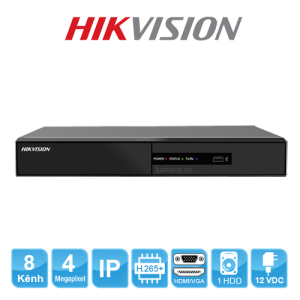 Đầu ghi hình  camera IP hikvision  H.265+ Độ phân giải ghi hình tối đa 4MP 4/8 kênh mã SP 71xxNI