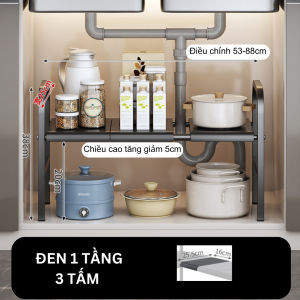 Kệ gầm bếp lưu trữ đựng dụng cụ nhà bếp kèm giỏ đựng đồ bằng kim loại và nhựa tiện lợi cho gia đình Easy Stuff