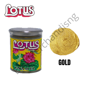EMJ Lotus Quick Dry Enamel Paint 60cc | Black White & Gold for Lapida Lettering & Small DIY Crafts
