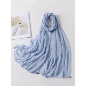 Pashmina Hijab Instan Polos Serat Alami - Warna Variatif & Nyaman