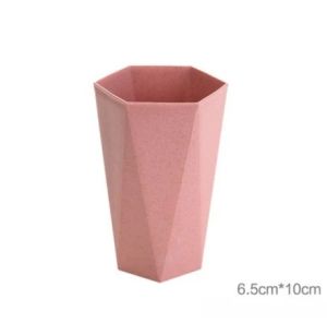 Gelas Jerami Gandum Bentuk Segi Enam / Hexagon Wheat Straw Glass - Tempat Sikat Gigi dan Kumur Mulut
