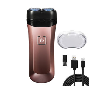 AE Electric shaver rechargeable razor mens beard trimmer shaving razor with two floating blades portable