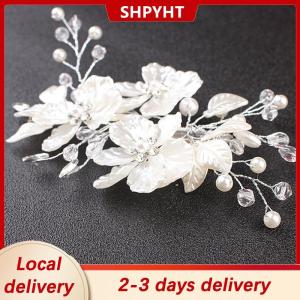 [COD] SHPYHT Local delivery Ship within 24 hours Bridal Crystal Pearl Flower Hair Clip Hair Jewelry Wedding Hair Accessory Luxury