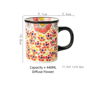 OMK Polish hand-painted 440ML Ceramic Mug Coffee cup