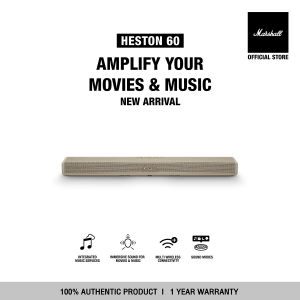 [NEW ARRIVAL] MARSHALL HESTON 60 CREAM - รับประกัน 1 ปี + ส่งฟรี  + ผ่อน 0% สูงสุด 20 เดือน - (ลำโพงซาวน์บาร์มาร์แชล ลำโพงบลูทูธ soundbar)