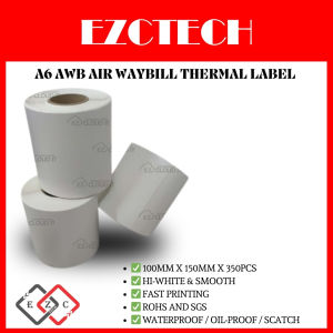 [100x150mmx350pcs] A6 AWB Waybill Thermal Label Anti Oil/Scratch/Alcohol Waterprove