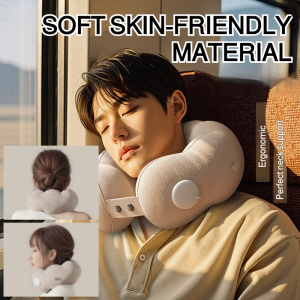 Travel Portable Storable Neck Pillow Ushaped Ushaped Pillow Clouds Press Inflatable Pillow