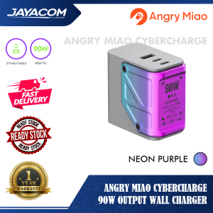 Angry Miao Cybercharge 90W Output Wall Charger (Fluorescent Green / Industrial White / Neon Purple)