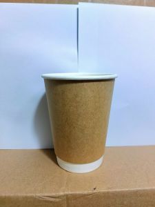 Ly giấy 2 lớp Kraft 16oz - 500ml Set 50-300 cái kèm nắp