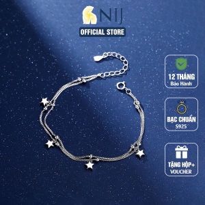 Vòng Tay Hai Lớp Ngôi Sao Nhỏ Bạc S925