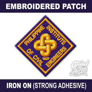 Philippine Institute of Civil Engineers (PICE) Embroidered Patch with Iron-on