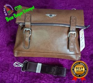 PROMO GREGET Tas Kulit 2 fungsi tas Slempang + handbag keren & trendy harga murah barang oke