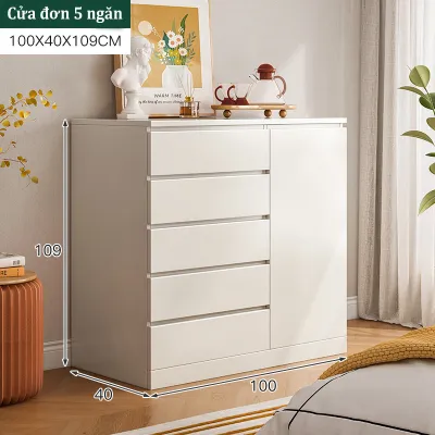 HOMESENCE Tủ gỗ lắp ghép tiện ích nhiều ngăn chứa đa năng chất liệu MDF chống thấm chống mối mọt phong cách hiện đại