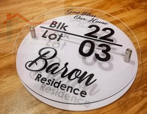 Personalized House Plate Number/Signage/Marker/Acrylic