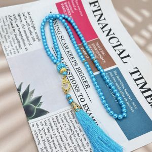 Muslim Beads 99 Piece 6 Lining Artificial Glass Pearl Thread Ears TASBIH A Large Number of Original Players in the Middle East