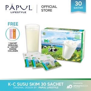 K-C Susu Skim Bubuk Kolostrum - New Zealand Milk Powder (1 Box / 30 Sachet) | Papul Lifestyle
