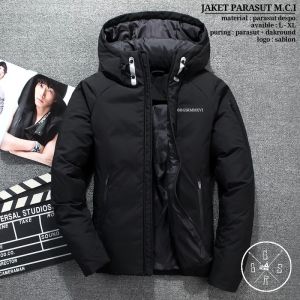 Jaket Pria parasut Tebal Hoodie Waterproof Musim Hujan Warna Mocca Black Abu Original GRAZZI ARRIVAL