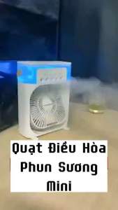 Quạt điều hoà mini phun sương dung tích 600ml quạt điều hòa hơi nước quạt để bàn mini làm mát 3 chế độ tích hợp đèn LED