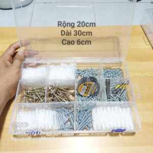 Hộp nhựa trong suốt đựng tắc kê nhựa vít các loại