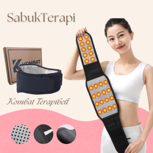 KORSET TERAPI BATU TURMALIN KOMBAT PREMIUM SABUK TERAPI PINGGANG
