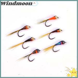 [Windmoon]🌟🌟【Hot Sale】🎈 6PCS Copper Head Nymph Beadheads Fly Trout Grayling Trout Fishing Quick Sink Fly