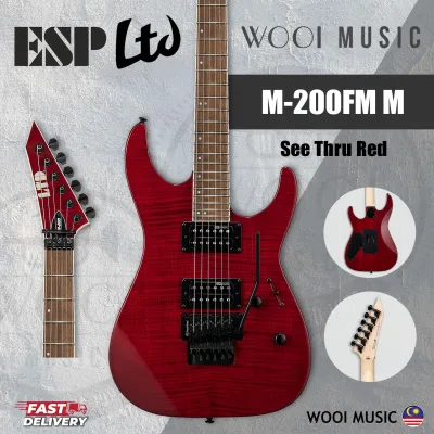 LTD by ESP M-200FM M Series Electric Guitar with Floyd Rose - See Thru Red [M200FM]