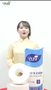 POSY_COMBO 5 CUỘN GVS cuộn lớn Posy 700gr 2 lớp mềm dai tiết kiệm lựa chọn cho công ty văn phòng
