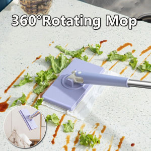 Rotating Mop 360°Rotation Telescoping Home Floor Window Cleaning Mini Mop Compatible with Face Towels