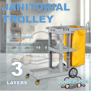 Multifunctional Janitor Trolley Cart Vinyl Bag