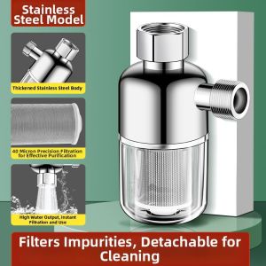 Pre Filter for Tap Water 40 Micron Water Filter Reusable Sediment Filter for Faucet Shower Washing Machine Detachable for Cleaning High Flow Water Purifier for Home Kitchen Bathroom